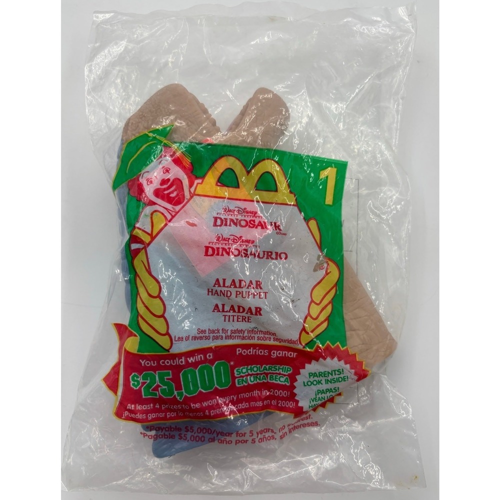 McDonald's Happy Meal Toy- Aladar‎ Hand Puppet- #1 2000- READ